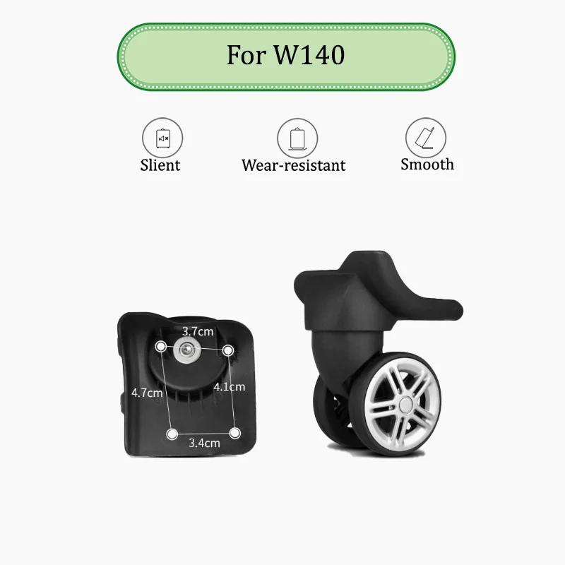 

For W140 Anti-Shock Luggage Replacement Wheels Smooth Rolling Swivel Casters Universal Fit Suitcase Repair Kit