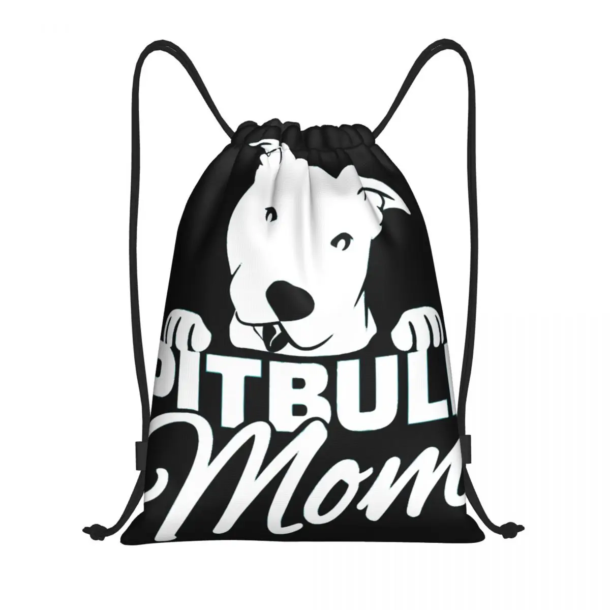 

Pitbull Mom Multi-function Portable Drawstring Bags Sports Bag Book Bag For Travelling