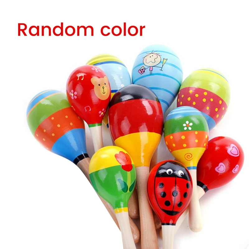 Musical Instruments Handheld Percussion Toy For Kids And Infants Colorful Sensory Egg Shaker (Random Color) 10Pcs