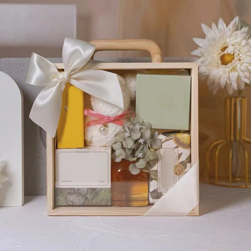 

Wood Storage Box Clear Lid Vintage Jewelry Box Decorative Gift Display Case Multi-Purpose Organizer Gift Display Case