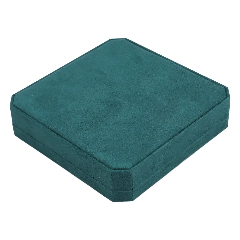 Large Capacity Jewelry Set Box Suede Like Material Multifunction Jewelry Storage Box With Lid Square Shape Storage Box