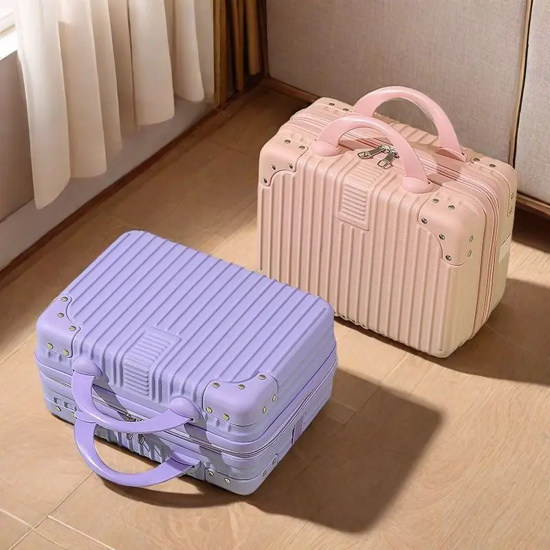 14 Inch Portable Handheld Suitcase Makeup Case Wedding Storage Travel Box Lightweight Gift Bag Mini Cosmetic Tote