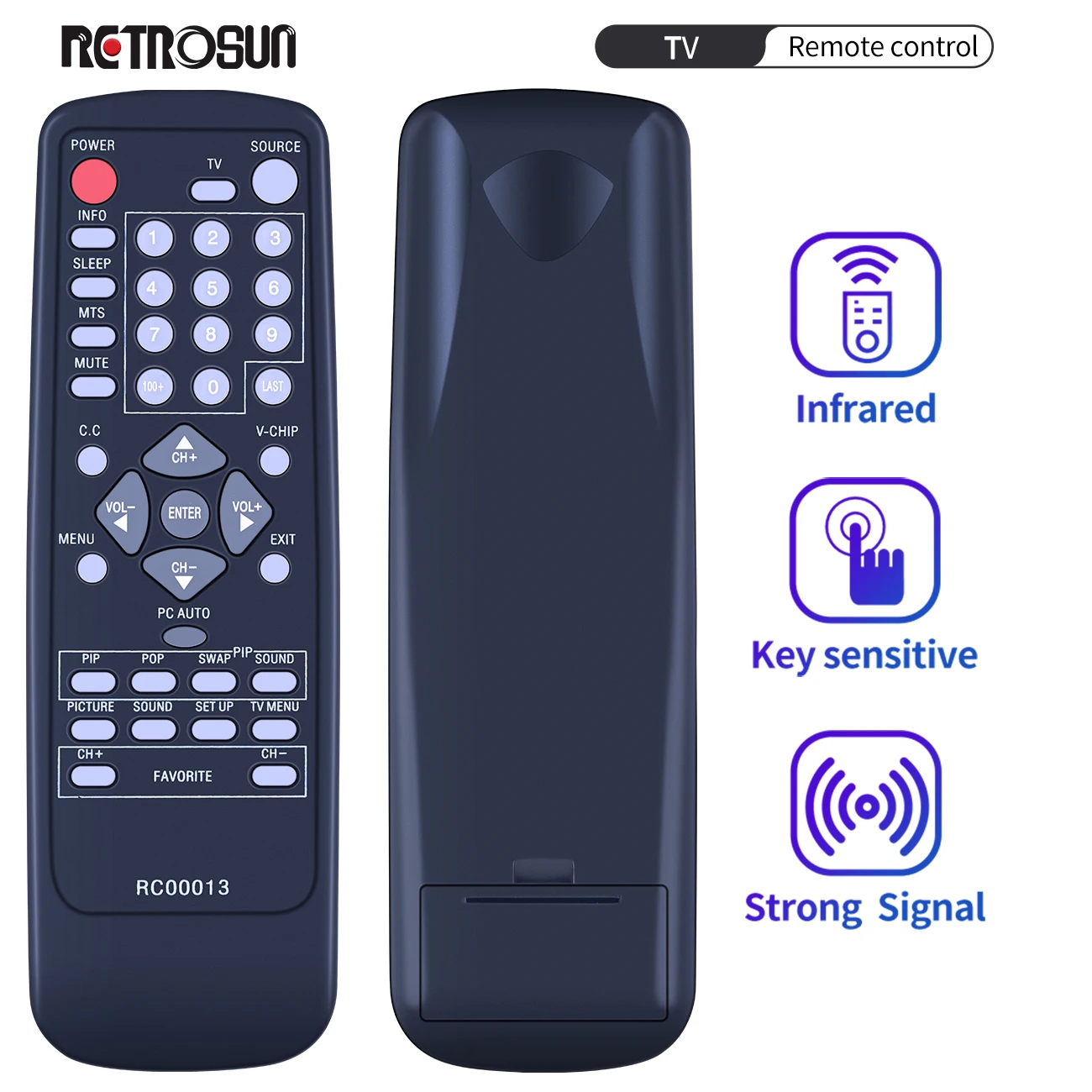 New RC00013 TV Remote Control for VIEWSONIC N2750W N2750