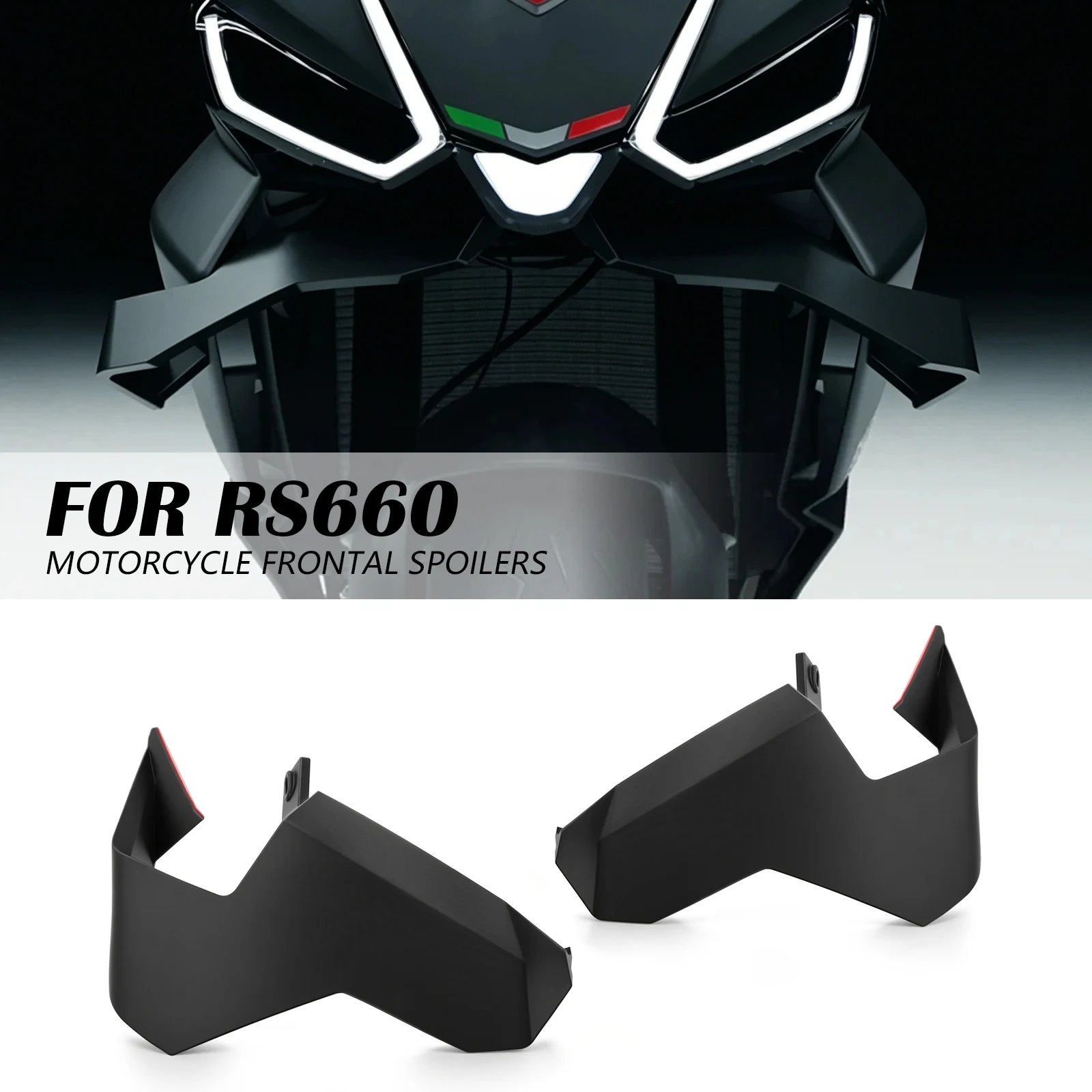

Motorcycles Front Spoiler Wind Wing Winglet For RS660 RS 660 rs660 2021-2026Aerodynamic Side Deflector Guard Lower spoiler flank