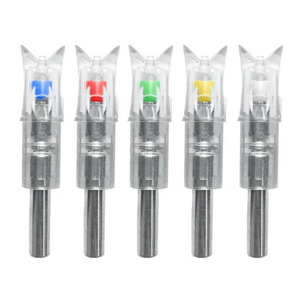 نوك مضيء LED أحمر مع مفتاح 7.62 مم سلسلة بطاقة القطر الداخلي تلقائيًا تضيء القوس والنشاب Nock XQ