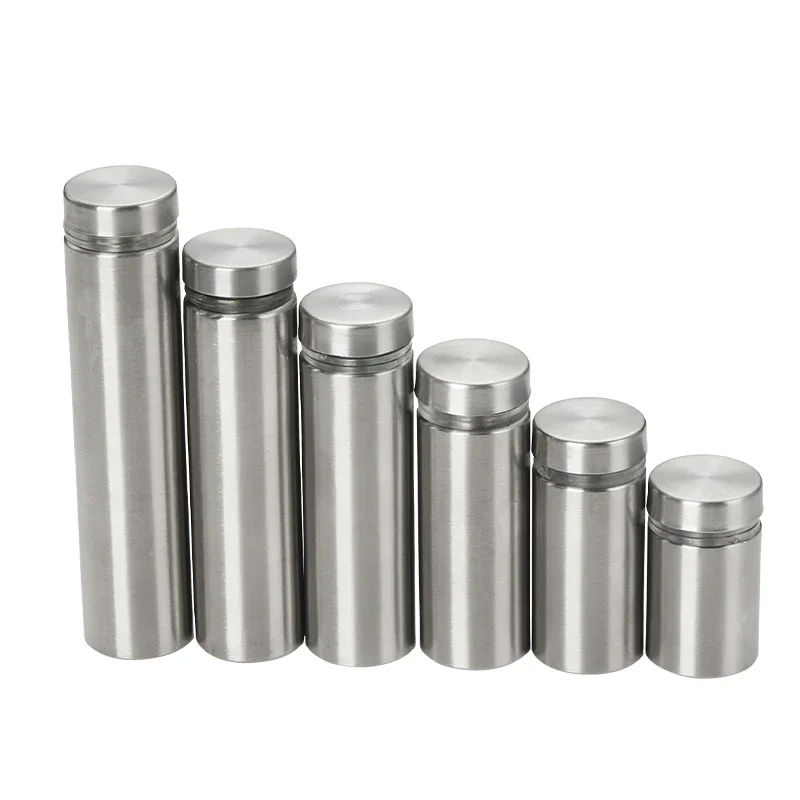 Sujetadores de vidrio de acero inoxidable de 16mm, 40 Uds., separadores publicitarios acrílicos, clavos, tornillos de fijación para cartelera, Hardware