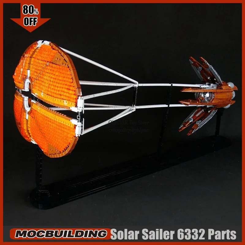 Space Movie MOC Building Block Solar Sailer In Stand Technology Bricks Spaceship DIY Assembly Display Model Toys Birthday Gifts