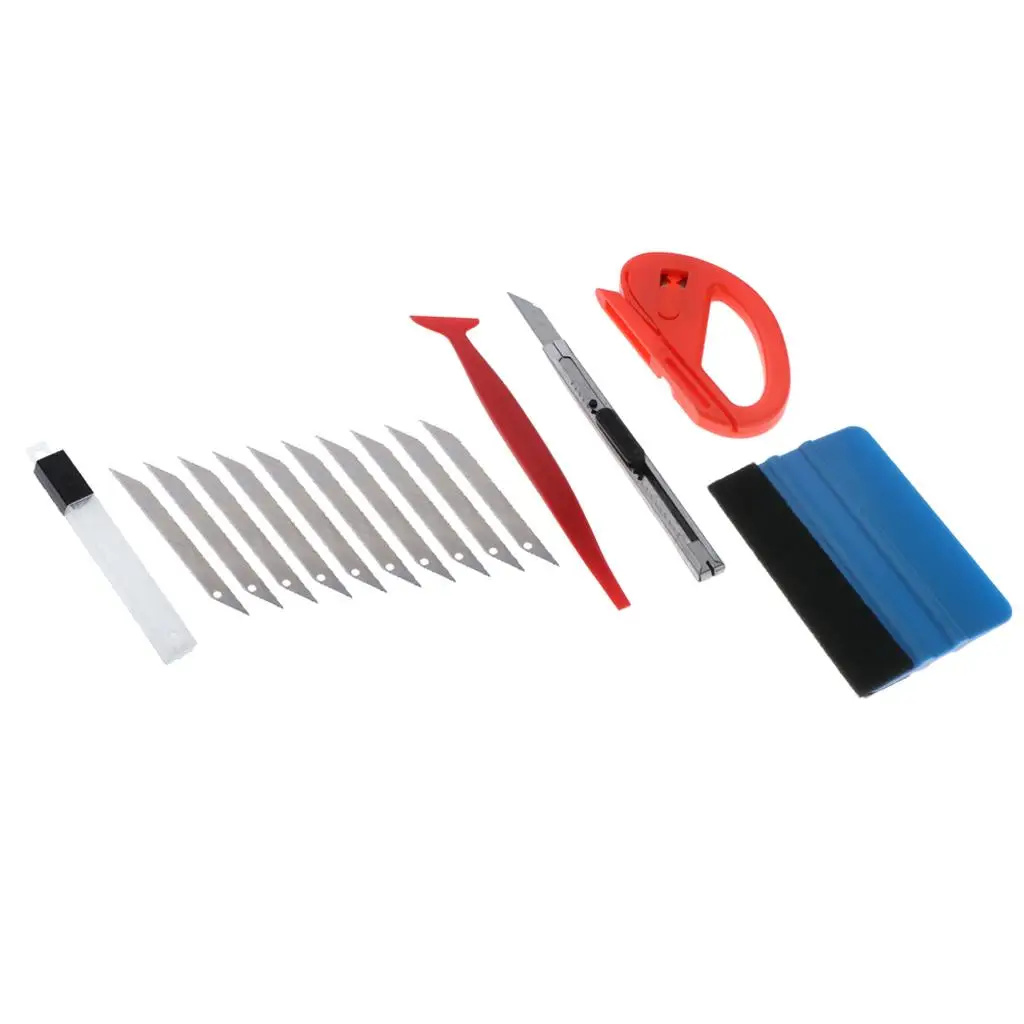 

Car Auto Film Vinyl Squeegee Scraper Knife Tinting Tuck Wrap Applicator Kit