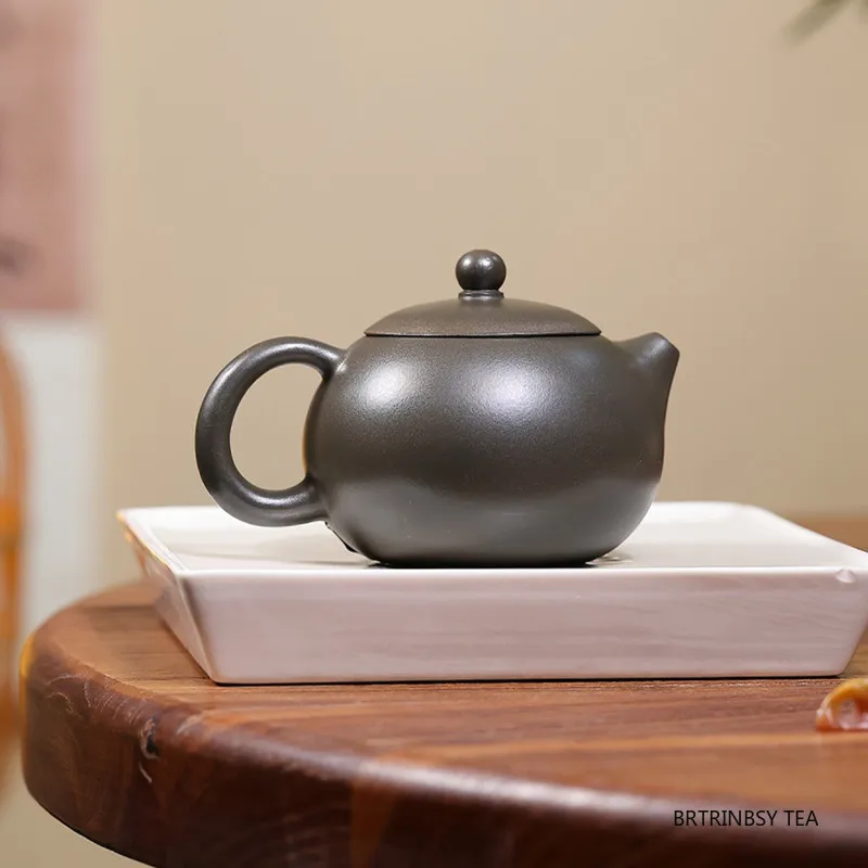 Handmade Yixing Purple Clay Teapot Chinese Household Tea Pot Tradition Lotus Xishi Kettle Raw Ore Zisha Tea Set Teaware 270ml