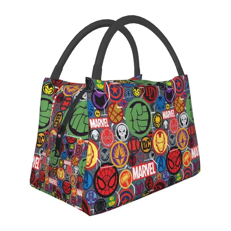 

Captain America Comics Insulated Lunch Bags for Women Waterproof Superhero Cooler Thermal Bento Box Beach Camping Travel