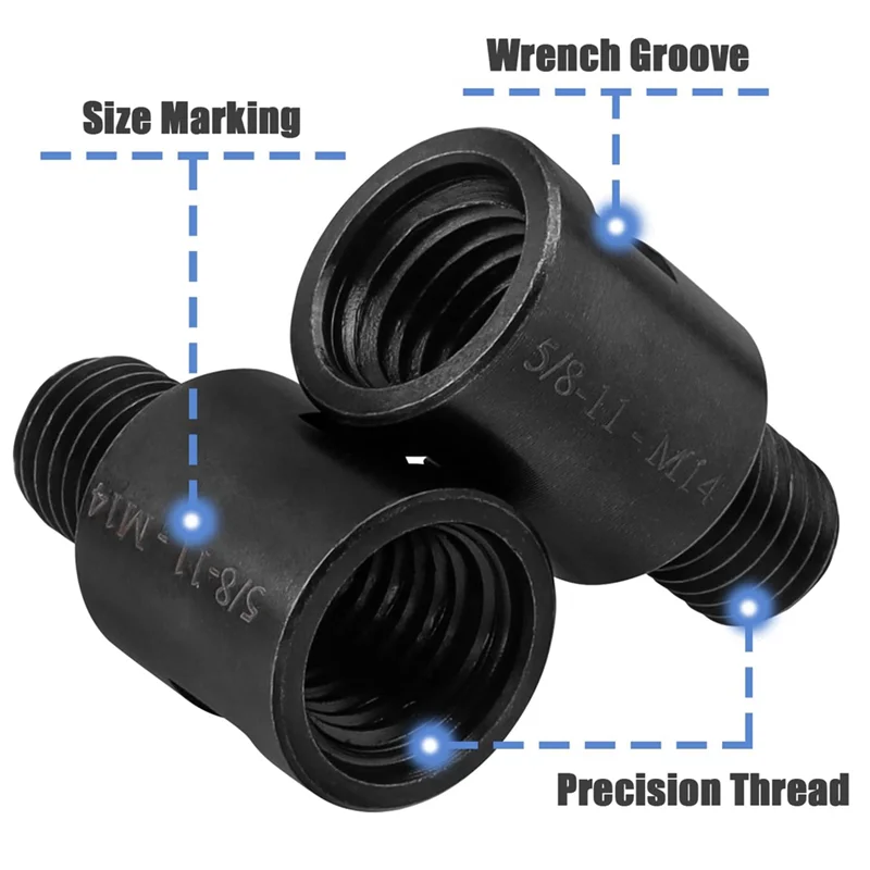 

LLCS-2Pcs 5/8 Inch-11 To M14 Adapter Angle Grinder Thread Converter Adapter Shaft Connector For Diamond Core Drill Bits