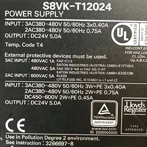 Switching Power Supply S8VK-T12024 AC380-480V 5.0A DC24V