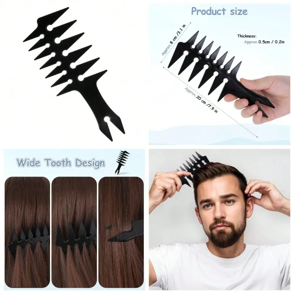 

Double-Sided Wide Tooth Detangling Comb For Men's Hair Styling