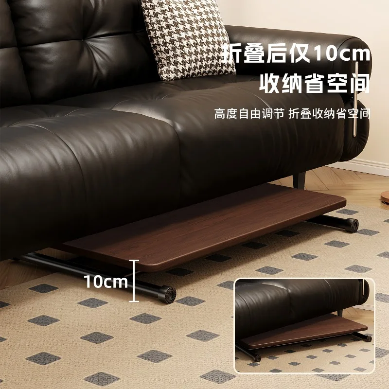 Coffee table dining table household mobile stacking  small apartment rental house simple computer  can lift desk