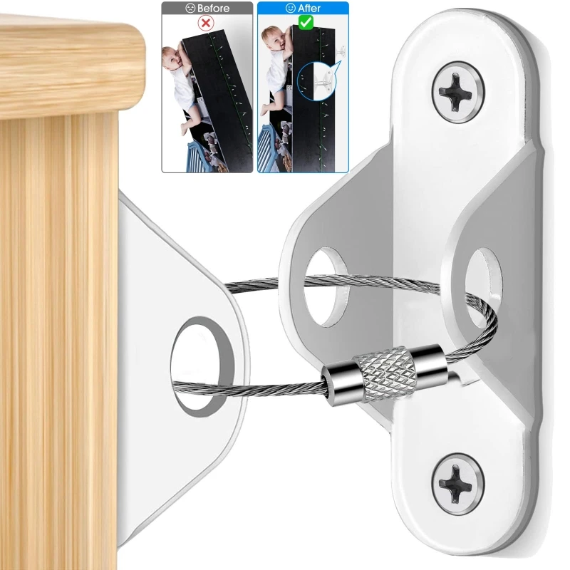 Furniture Anchors for Baby Proofing Anti Tip Furniture Wall Anchors Prevent Baby Pet From Falling Furniture Child Safety Straps