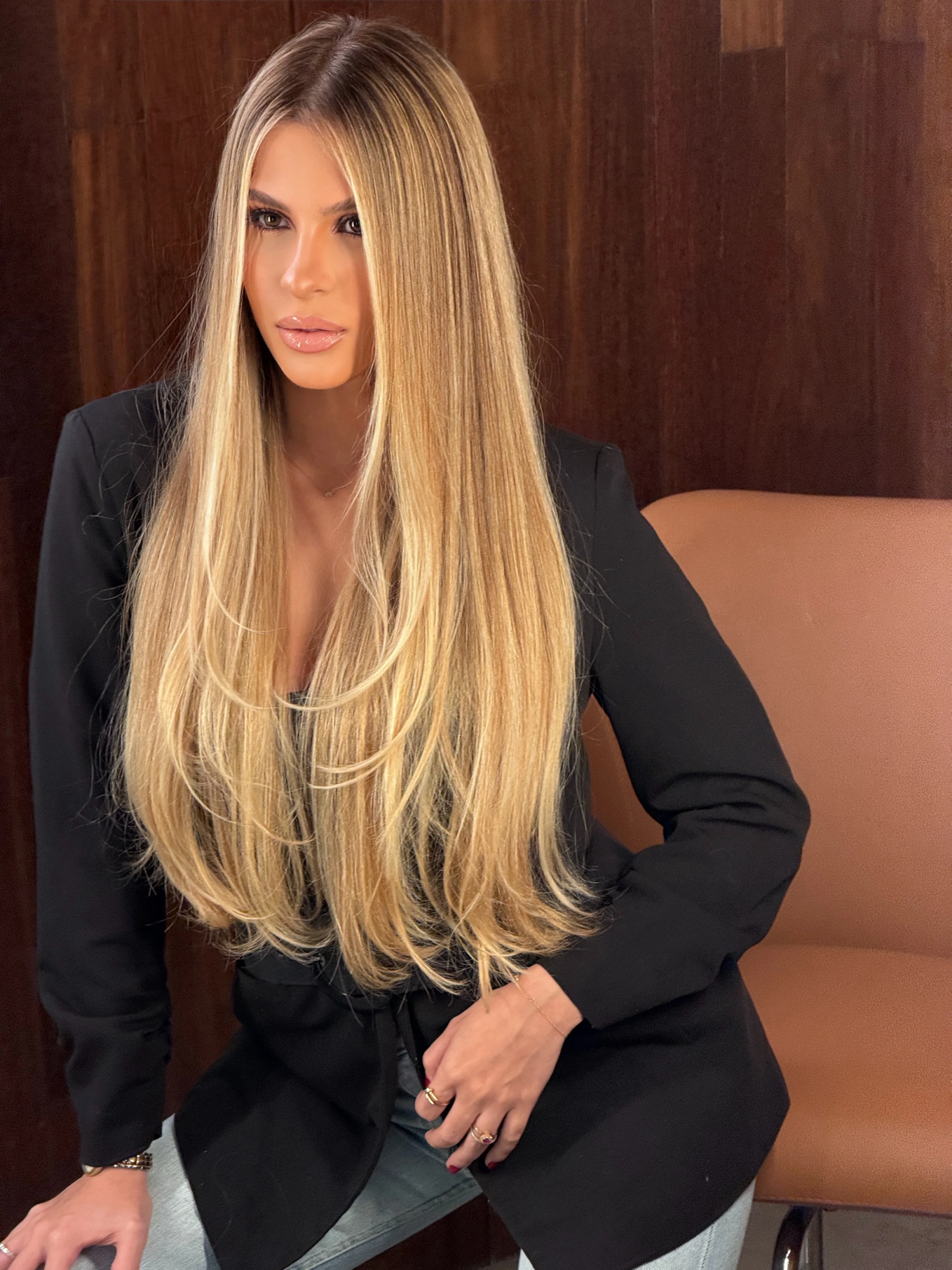 mixed-5-human-hair-and-synthetic-lace-front-wig-golden-blonde-highlights-natural-straight-wig-with-ash-roots
