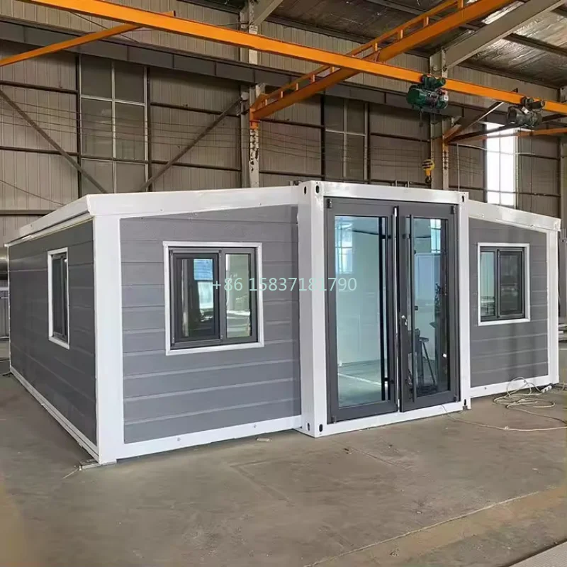 Casa contenitore pieghevole da 20 piedi 40 piedi Casa prefabbricata Modulare Moderna Casa vivente di lusso Casa contenitore espandibile estesa per la Francia
