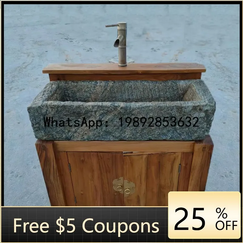 

Z4 Stone Courtyard Wash Basin Vintage Stone Basin Fish Tank Old Stone Mill