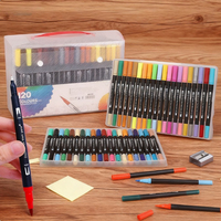 12/36/48/60/80/100/120color Double-ended Watercolor Pens Bright Colors Not Easy To Fade for Children's Painting Graffiti