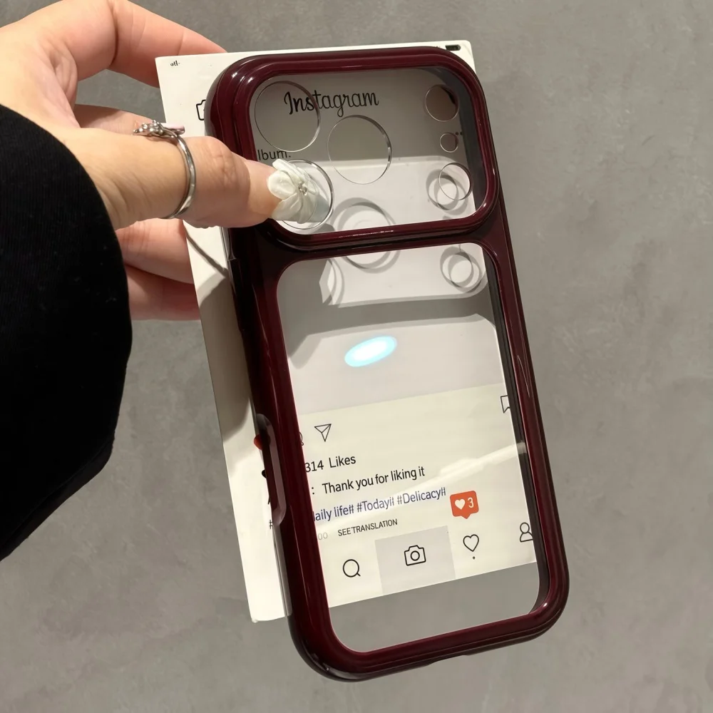 Luxuriöse Bonbonfarben-Kontrast-Transparenthülle für iPhone 17 16 15 18 Pro Max 14 13 18Pro 17Pro Klare Ultradünne Stoßfeste Hülle – Detail 4
