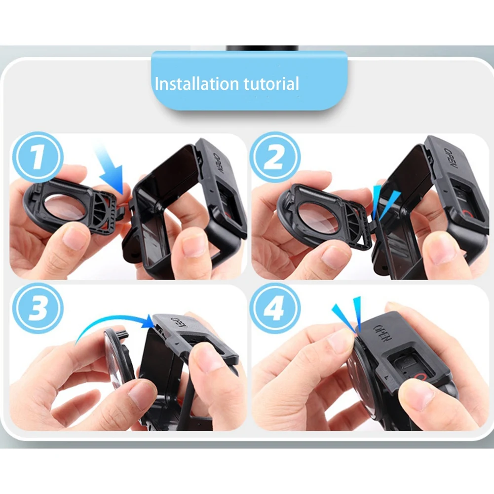 

QWE-For Insta360 Lens Guards/Accessory For Insta 360 One R Dual-Lens 360 Mod Glass Cover Cap