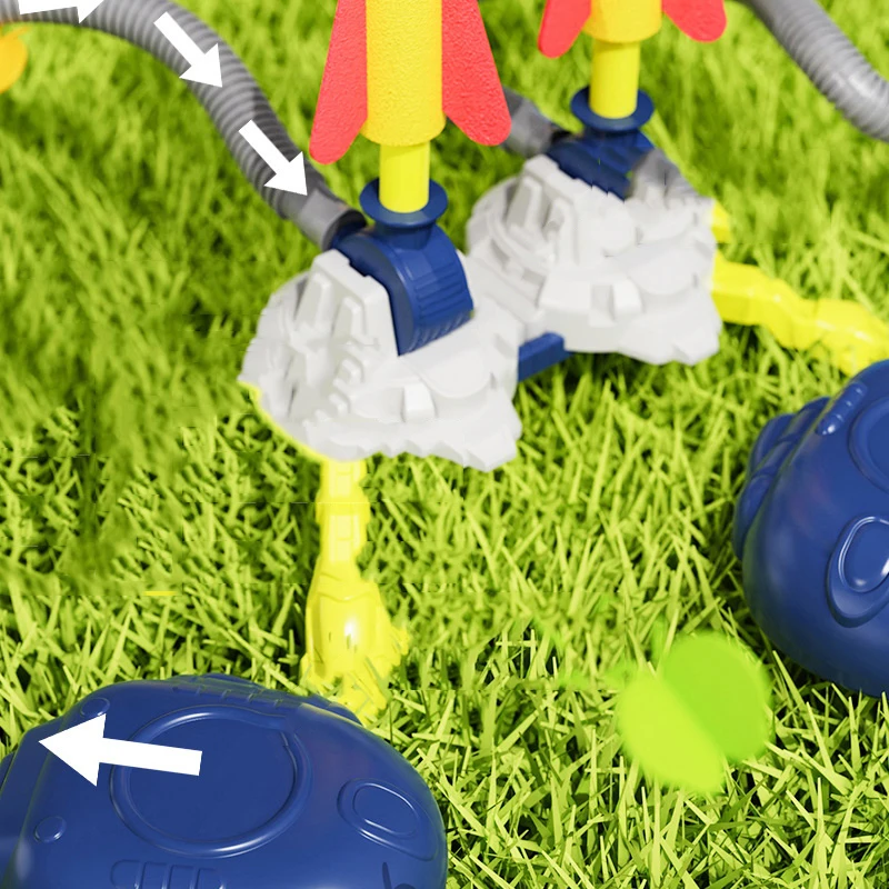 Kids Rocket Launcher Step Pump Power Air Pressed Stomp Outdoor Family Games Skyrocket Birthday Gifts Sports Toys For Children