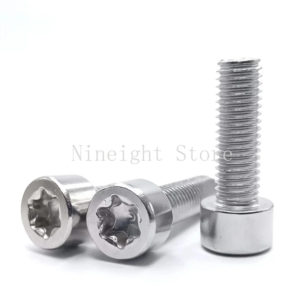 5/10/50pcs  Cylindrical head Torx screw 304 stainless steel M1.6 M2 M2.5 M3 M4 M5 M6 M8 cup head Torx screw bolt