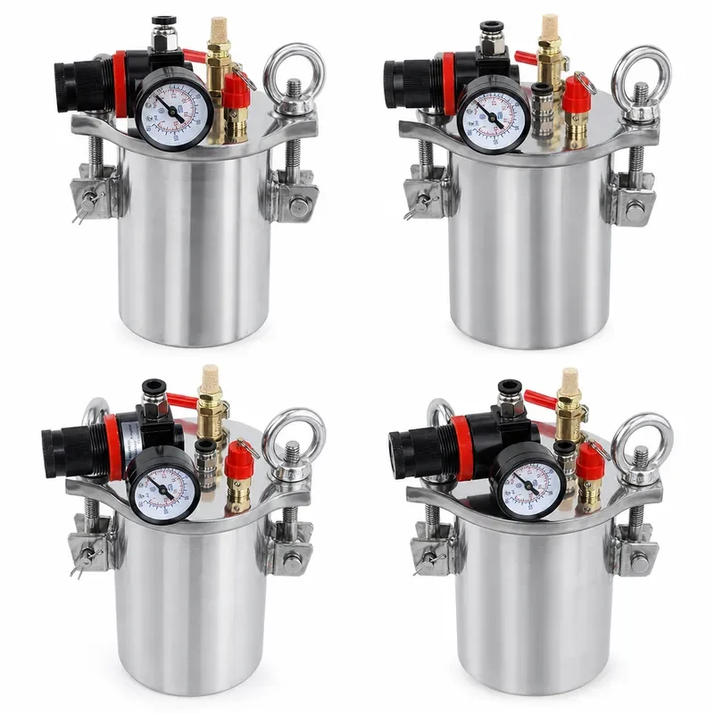 1L Pneumatic Pressure Tank Dispenser, 304 Stainless Steel Pressure Storage Barrel for Factory Laboratory Glue Coating Storage