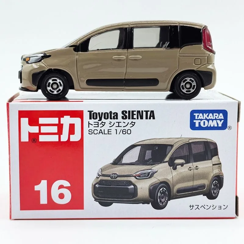 

TAKARA TOMY Tomica Dorika No 16 Red White Box Alloy Toy Car Model Toyota MPV Sienna Exquisite Car Toy Gift for Boys