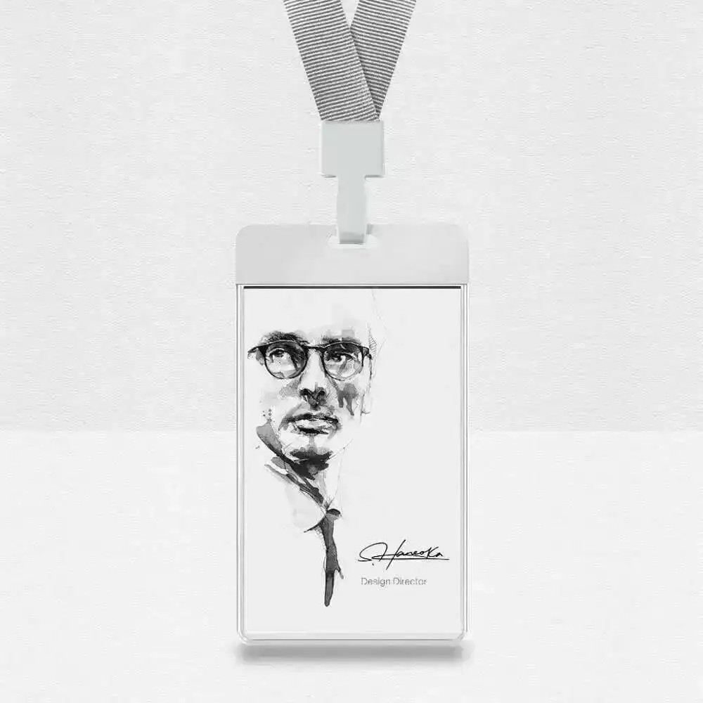 Frameless Aluminum Alloy Employee Badge Access Id Card Holder Necklace Lanyard For Retail Store Hotel Office(standard Size)