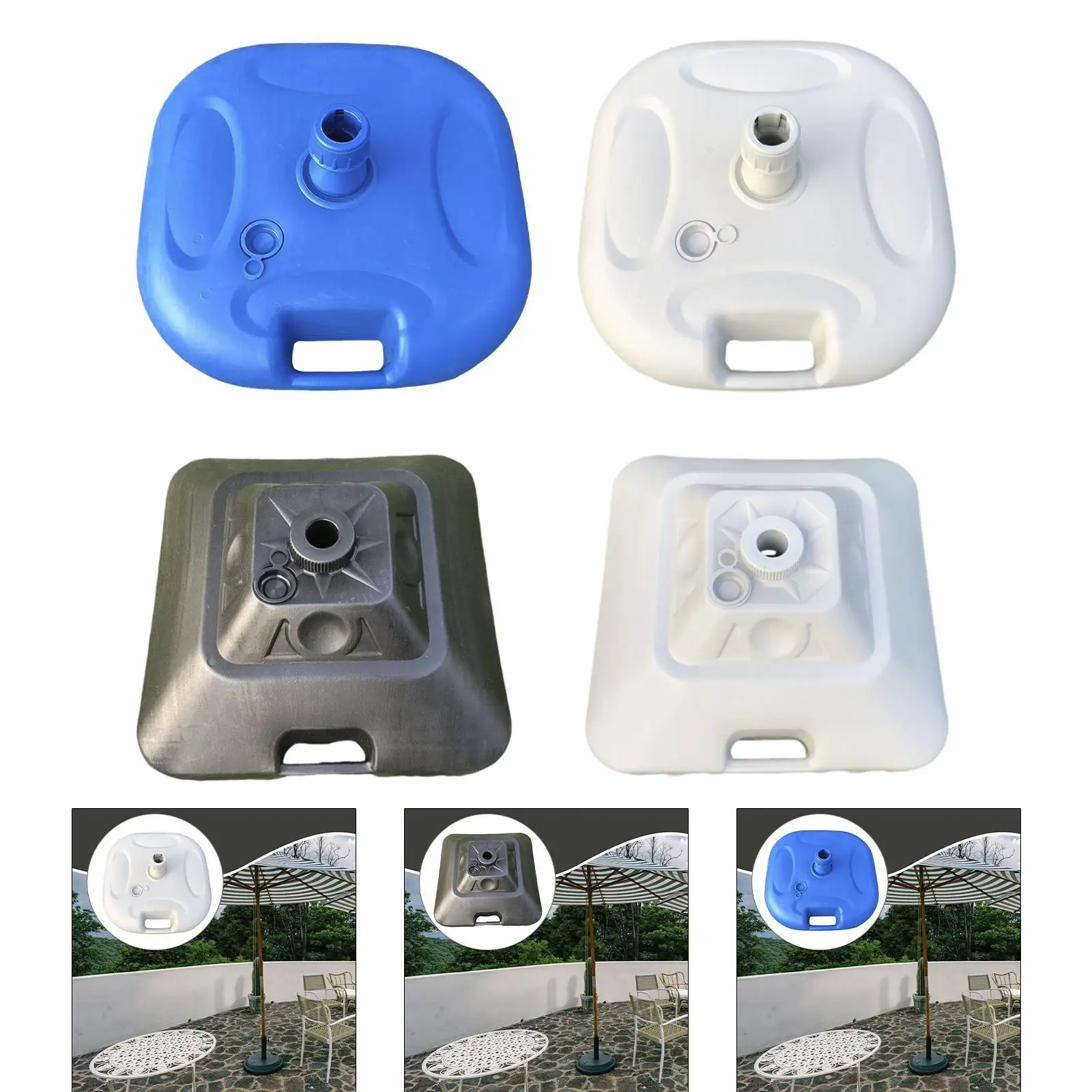 Patio Umbrella Base Pole Holder Replacement Windproof Heavy Duty Water/Sand Filled for Market Beach Backyard Garden Patio