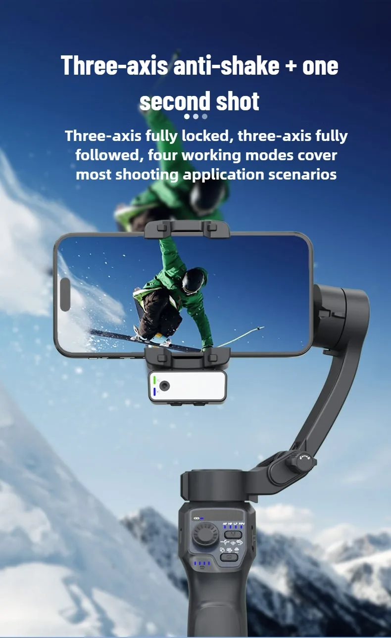 Description Picture 5 of itemMobile gimbal stabilizer ,Phone Stabilizer for Video Recording with Face/Object Tracking,3-Axis Gimbal for Android,iPhone