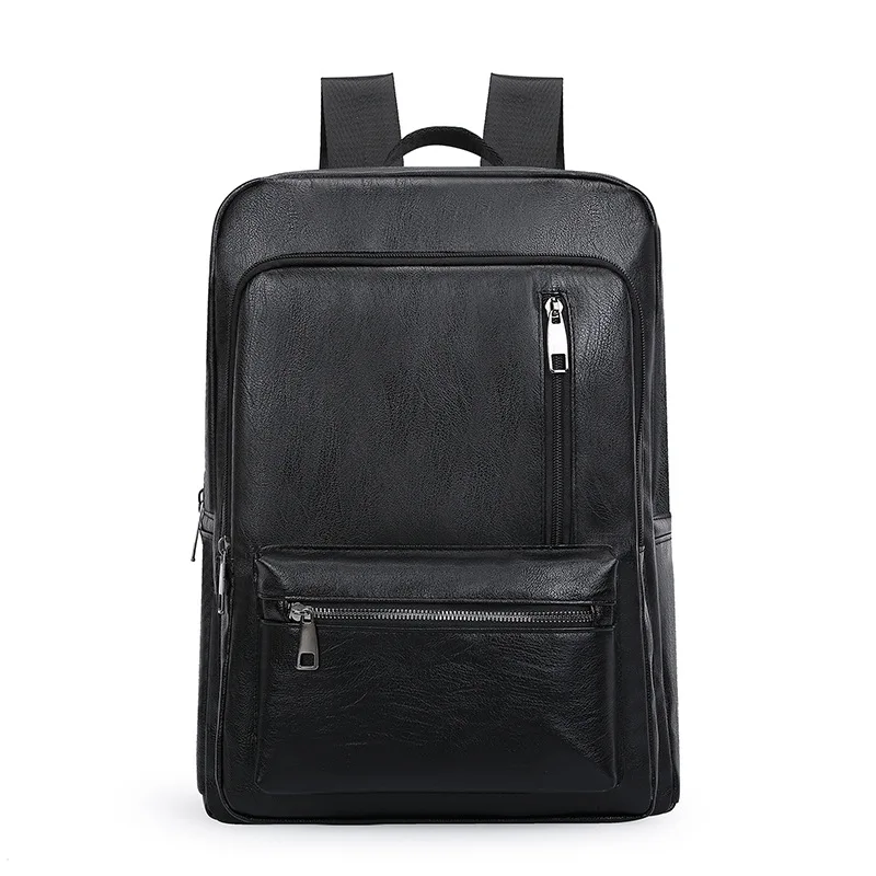 New Arrival Men Backpacks High Quality Pu Leather Male Korean Student Backpack Large Boy Business Laptop School Computer Bag