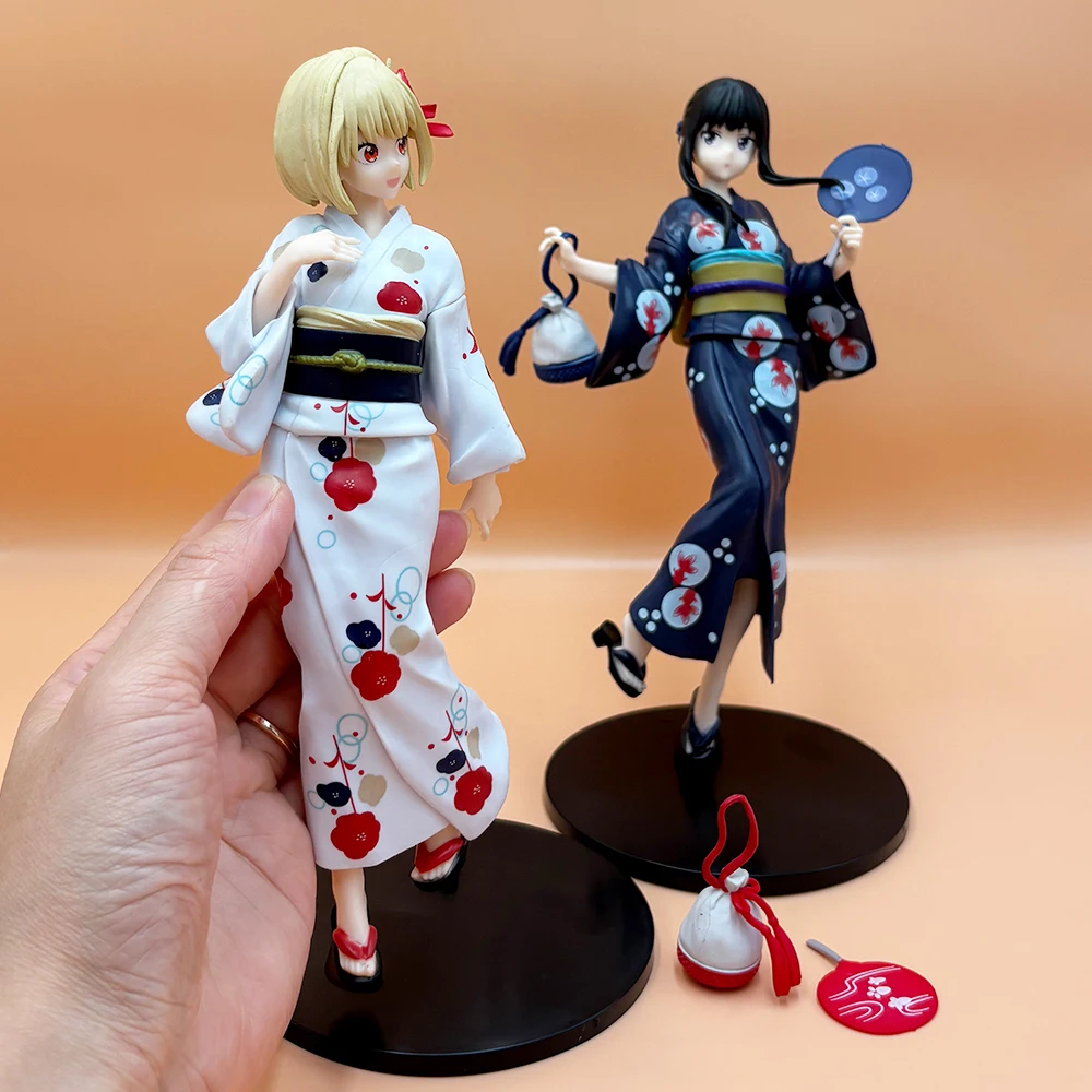 Новый Lycoris Recoil Nishikigi Chisato Inoue Takina Wafuku Travel Ver. Аниме-фигурки из ПВХ, коллекция моделей кимоно, игрушки