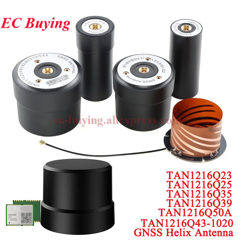 Antena Helix Cuádrifilar de Banda Completa GNSS RTK B1 B2 B3 L1 L2 L5 B3i G1 G2 E1 E5 E6 para GPS, Glonass, BDS, Posicionamiento de Alta Precisión