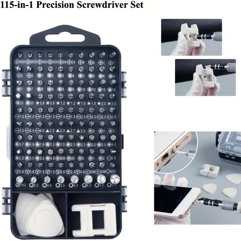 

Набор мини-инструментов для ремонта (1 комплект) – совместим с компьютерами, MacBook, ноутбуками и очками – прецизионный набор отверток, насадки, без сборки