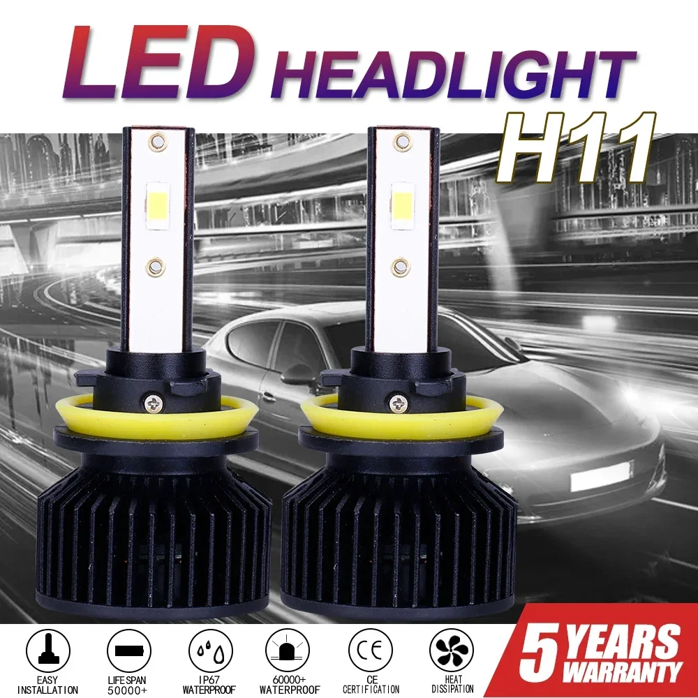 

1 Set H7 Led Headlight H11 Led Car Lamps 6000K 56W 15000LM H4 H1 H13 9005 9006 9004 H3 9007 9012 881 Fog Light Replace Bulb