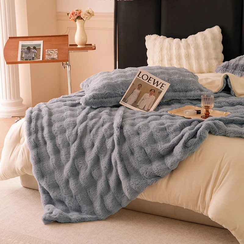 YanYangTian Autumn Winter Plush blanket bed cover Coral velvet blanket bedroom sofa cover