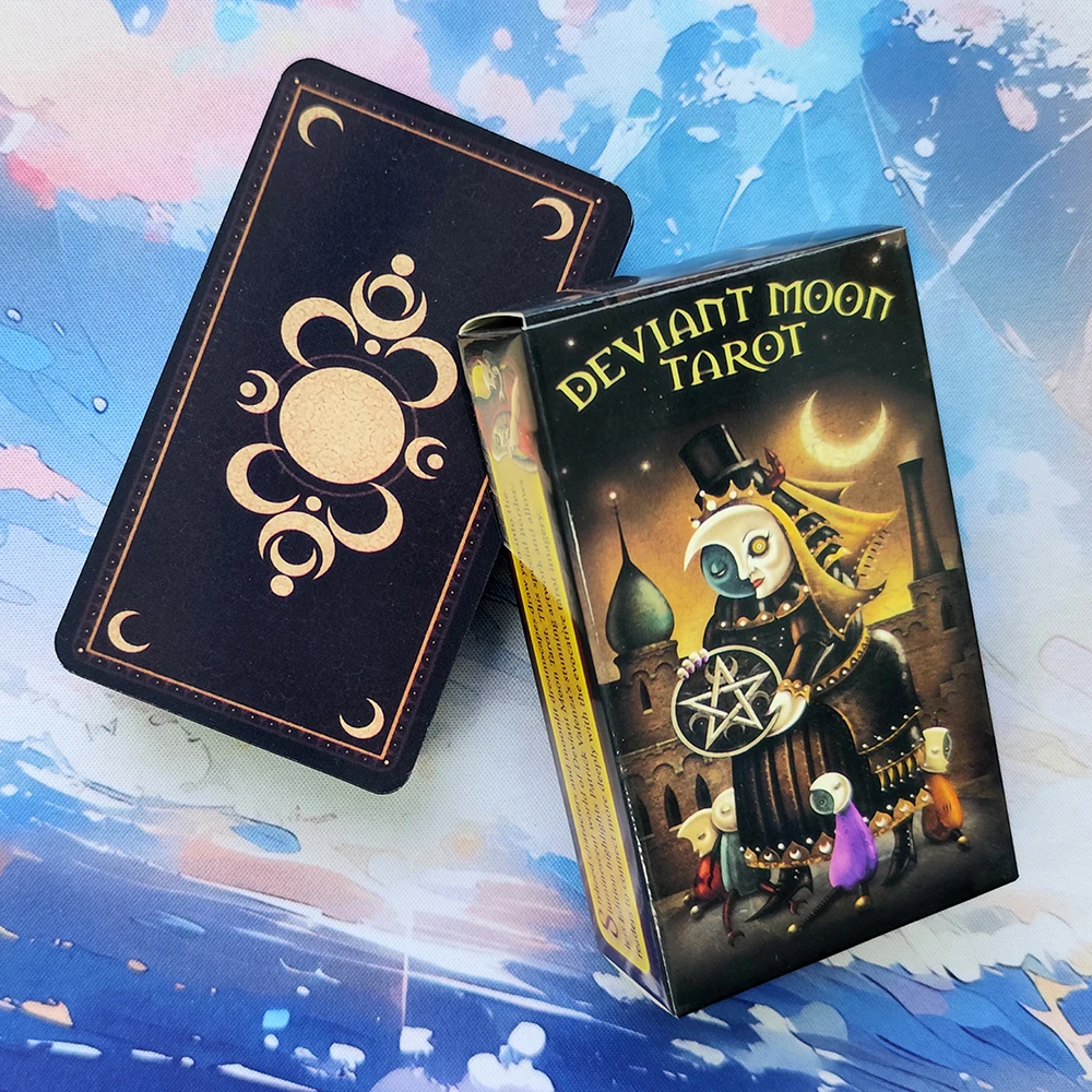 2022 New Moon Divination Tarot Cards for Beginners with PDF Guidebook Board Deck Games Playing Cards for Party Game