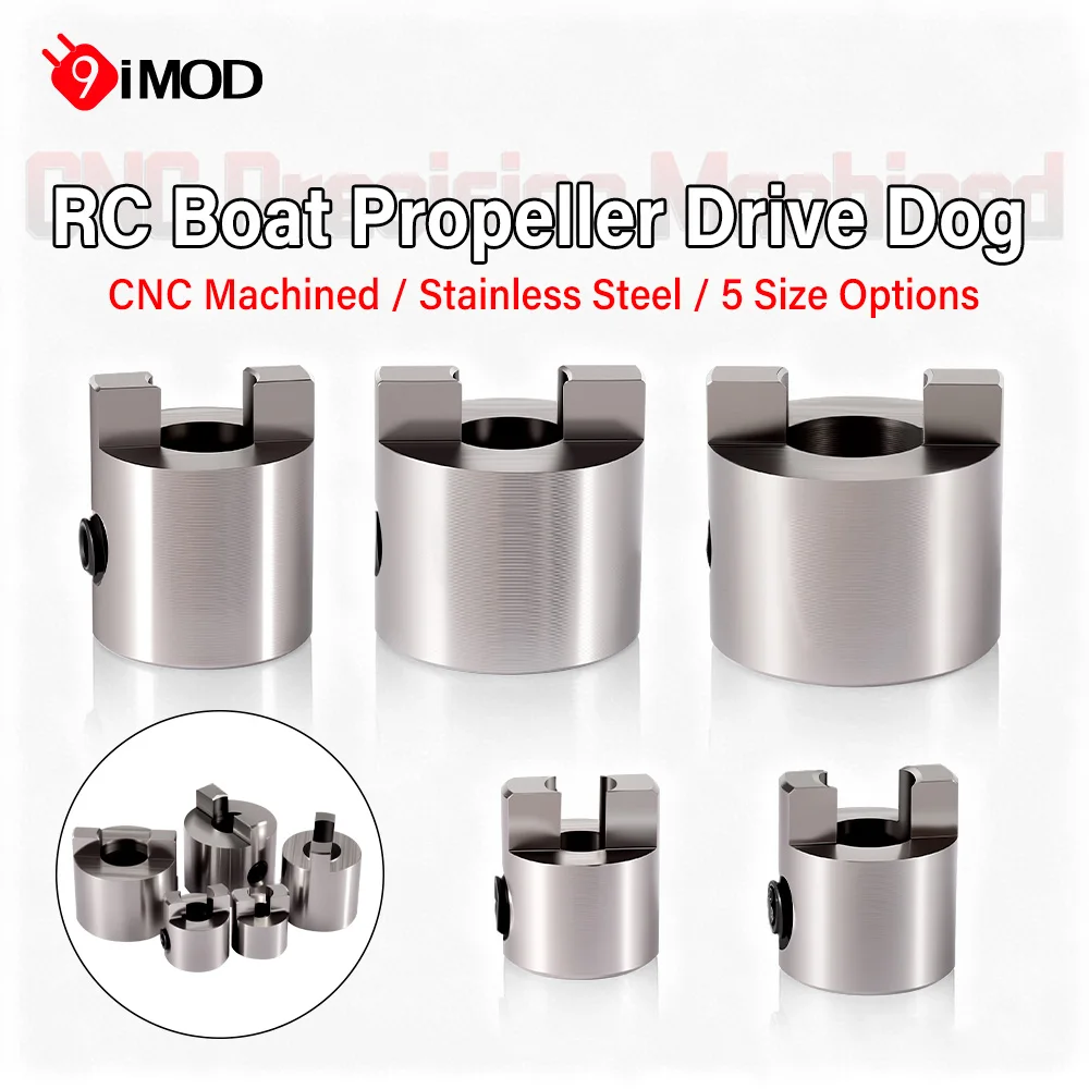 9IMOD Stainless Steel Propeller Drive Dog 3mm 4mm 4.76mm 5mm 6.35mm Drive Shaft Crutch Prop Holder for RC Boats Marine Model