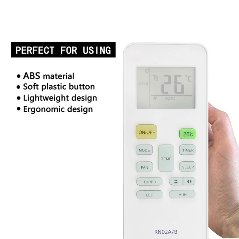 Air Conditioner Remote Control RN02A/B For Midea Air Conditioner RN02A RN02B RN02C RN02D RN02E RN02H