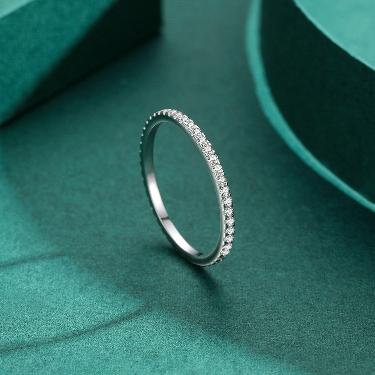 MODIAN Echt Zilver Zwart Zirconia Stapelbare Ringen Mode Kristal 925 Sterling Zilveren Vinger Ringen voor Vrouwen Party Fijne Sieraden