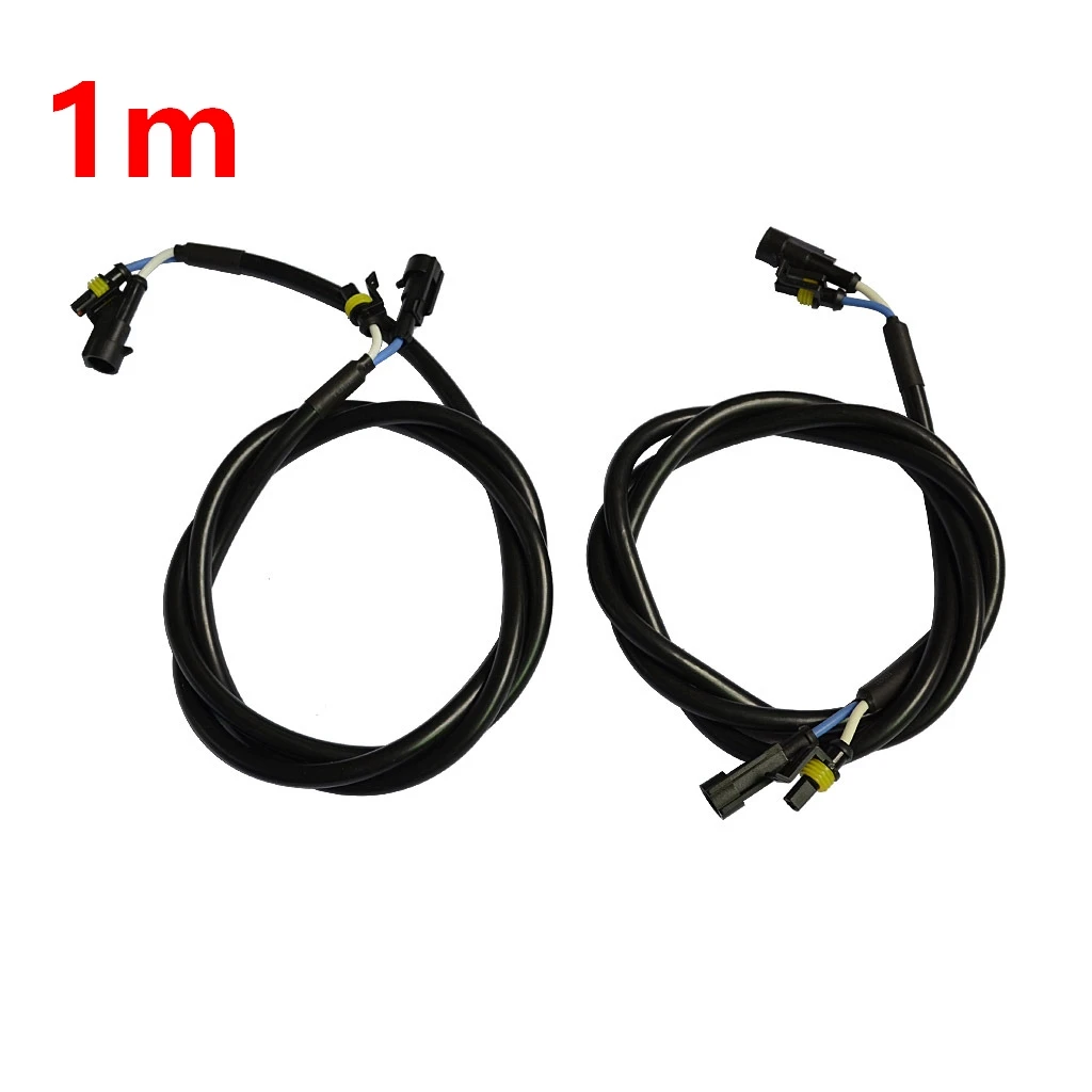 2Pcs 100cm High Voltage AMP Connectors Extension Reactors Wiring Cable HID Xenon Ballasts Relay Cable Wiring Harness