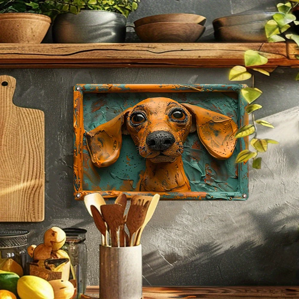 Dachshund Dog  Sign Wall Art - Decor for Home, Office, Gym - Vintage-Inspired Funny Decorative Plaque for Mother\'s Day Gift