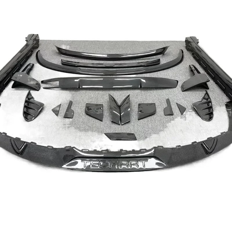 

High quality Carbon Fiber Style Front Rear Bumper Sp Lip Rear Bumper Spoiler Side Skirt Body Kit For Taycan