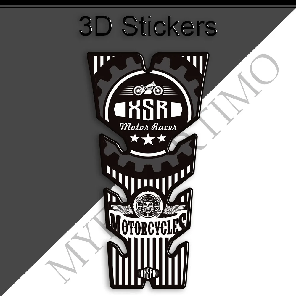 Voor Yamaha Xsr 700 Xsr700 Anti-Kras Motorfiets Tankpad 3d Stickers Kant Gas Stookolie Kit Knie Stickers Grepen Beschermer