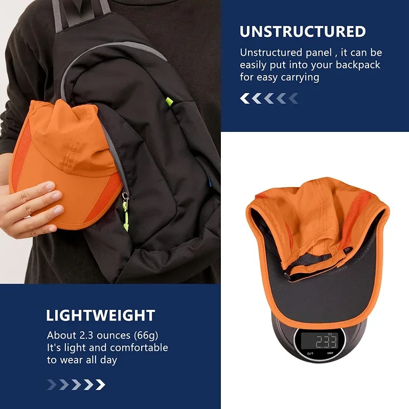 【GADIEMKENSD】 Unstructured Quick Dry Sports Cap Outdoor Sun Protective Unisex Light Weight M37