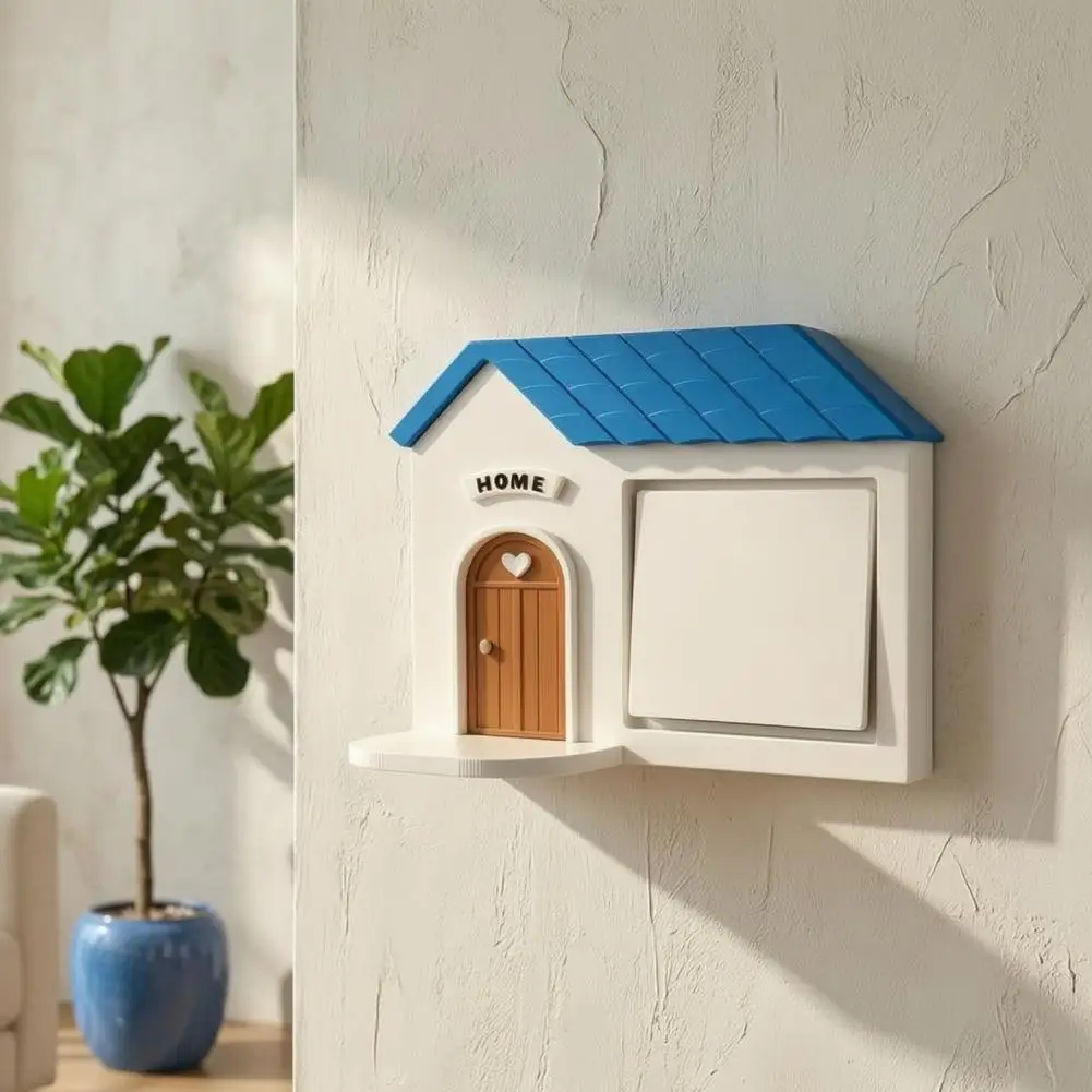Creative Water Cultivation Wood Switch Protective Cover Living Room Office Wall Simple Luxury Soet Decorative