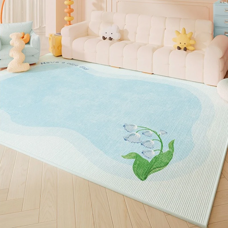 Gradient Color Rugs for Bedroom Fluffy Soft Lounge Floor Mat Thick Cloakroom Rug Large Area Living Room Decoration Plush Carpet