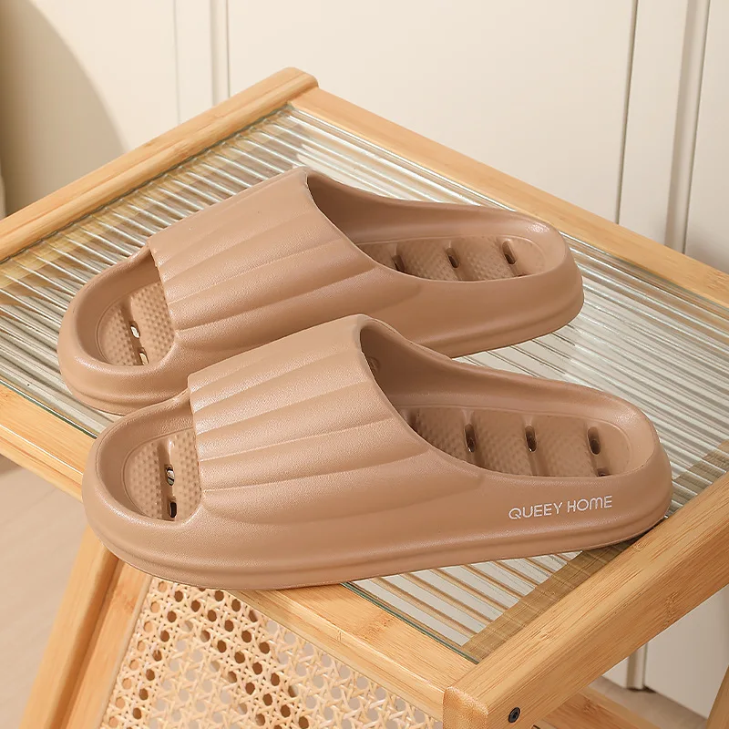 Couple Slippers Soft Bedroom Stepping Slippers Women's Summer New Indoor Home Bathroom Non-slip Thick Bottom Home Sandals Men